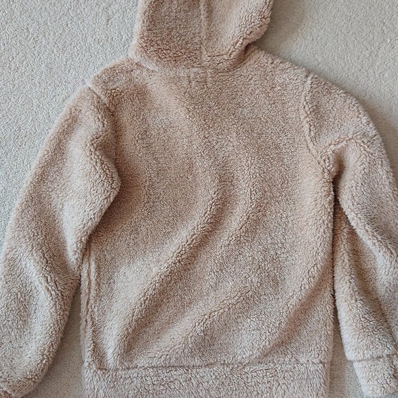 Fuzzy Zippered Teddy Hoodie - Picture 5 of 8